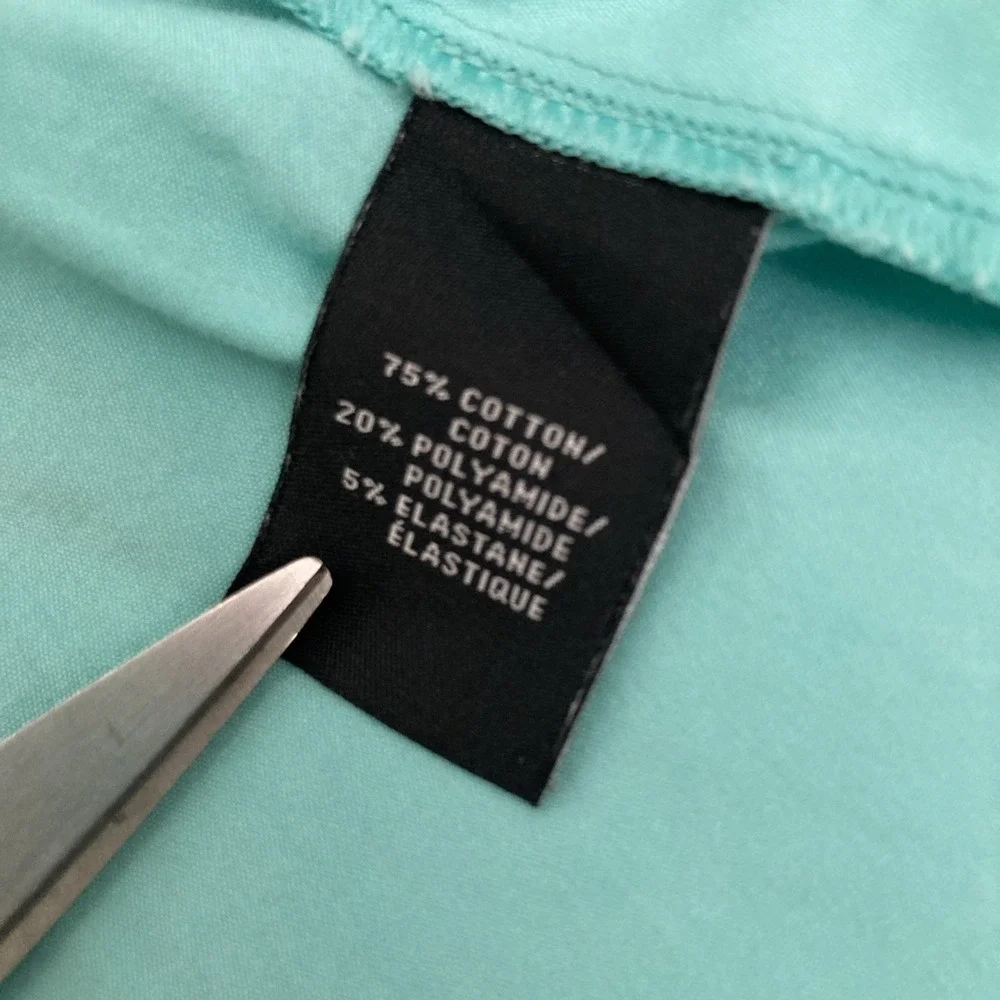 Lafayette 148 Turquoise Chevron Pattern Long Sleeve Button-Up Top -‎ SZ 8 - Picture 8 of 11